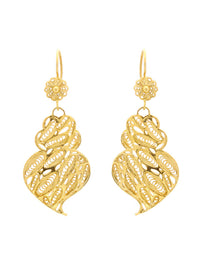 Wave Heart Earrings – Gold-Plated Silver / 9K Gold / 19K Gold