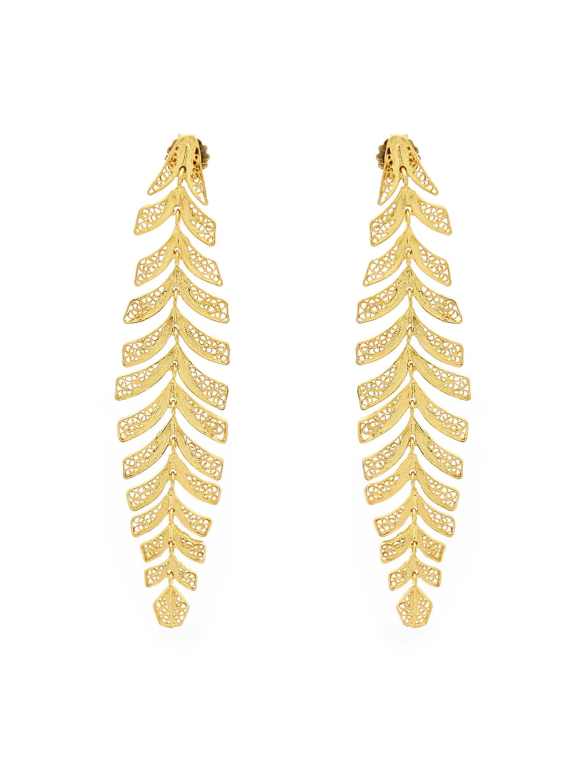 Articulated Leaf Earrings