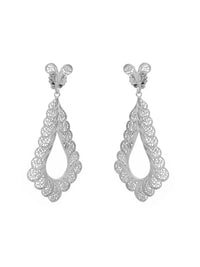 Segmented Drop Earrings – Sterling Silver