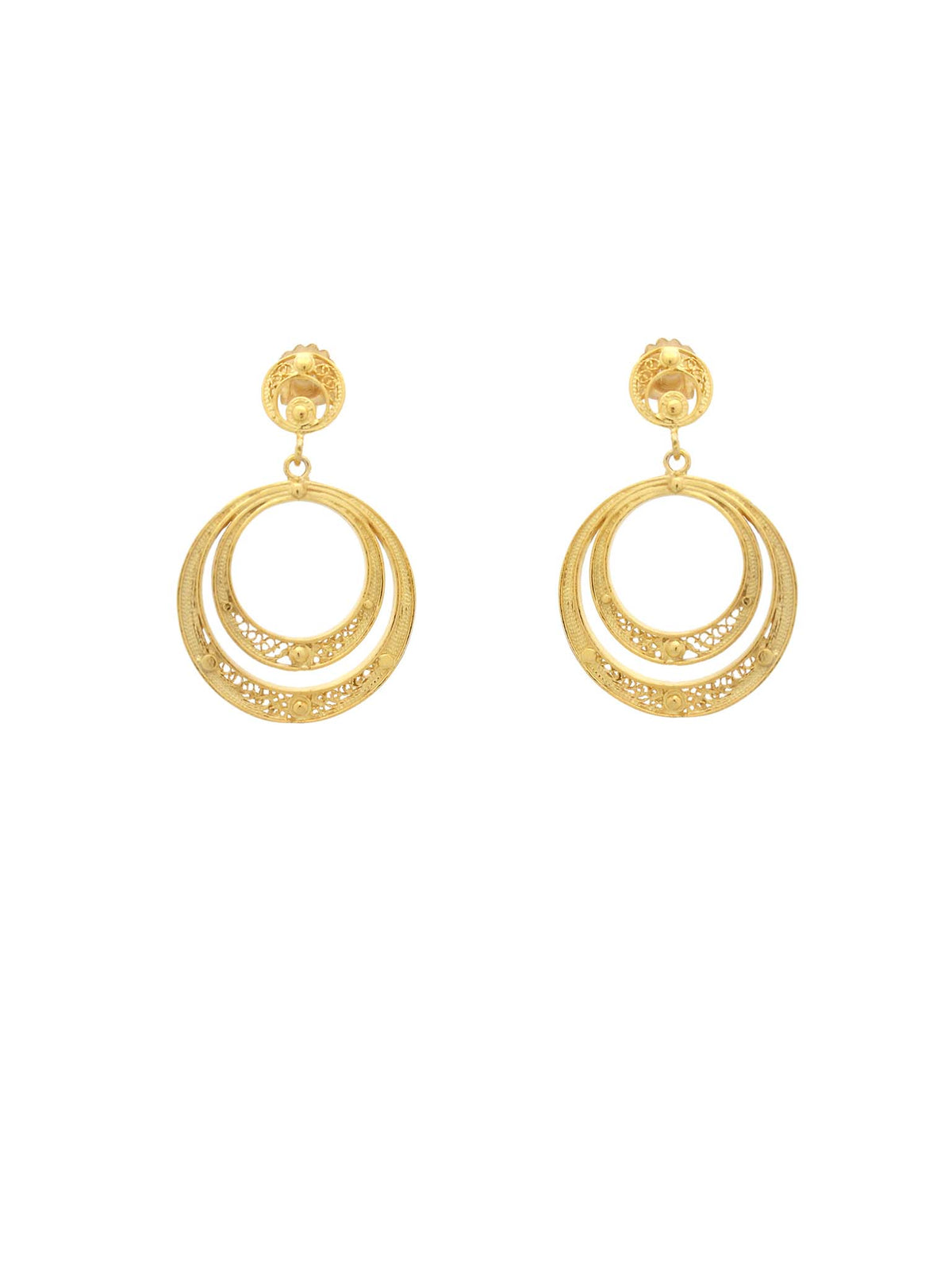 Circles (size S) earrings in Filigrana