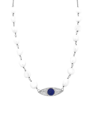 Protective necklace with Lazuli Pencil Stone (Turkish Eye)