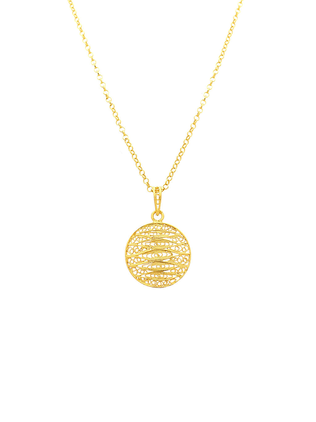 Filigree round medal