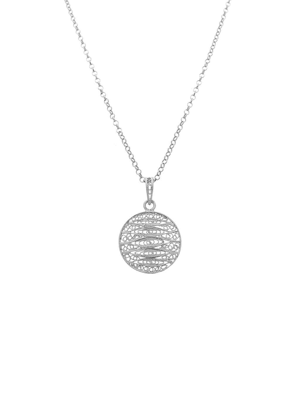 Filigree round medal