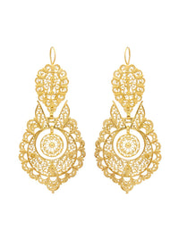 Queen Filigree Earrings - Size L – Gold-Plated Silver