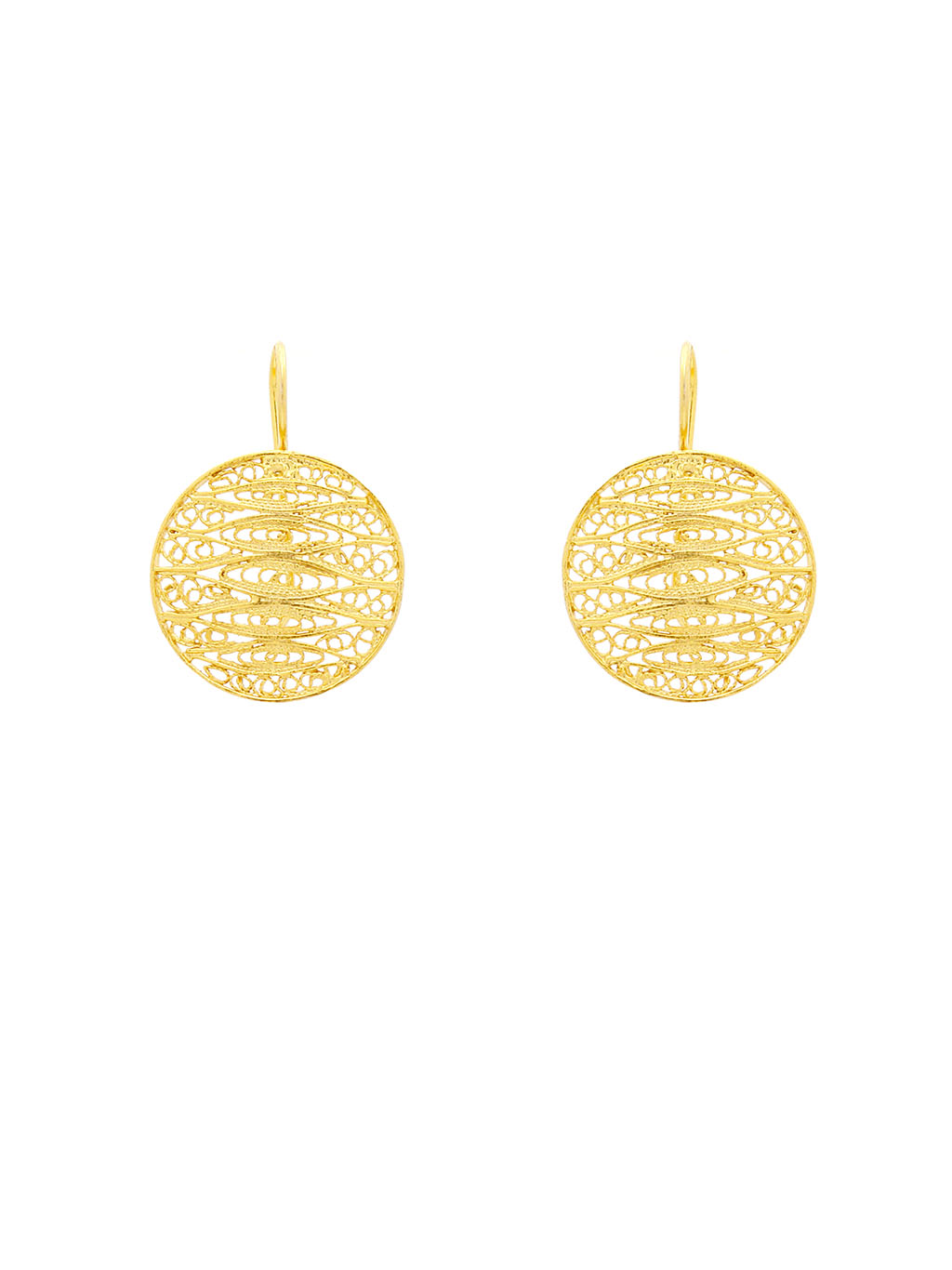 Filigree round earrings