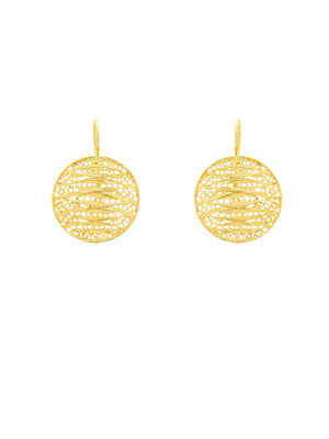 Filigree round earrings