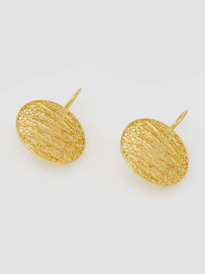 Filigree round earrings