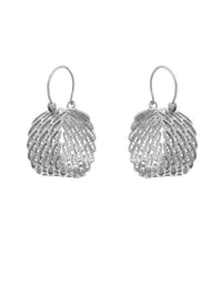 Scaled Hoop Earrings – Sterling Silver