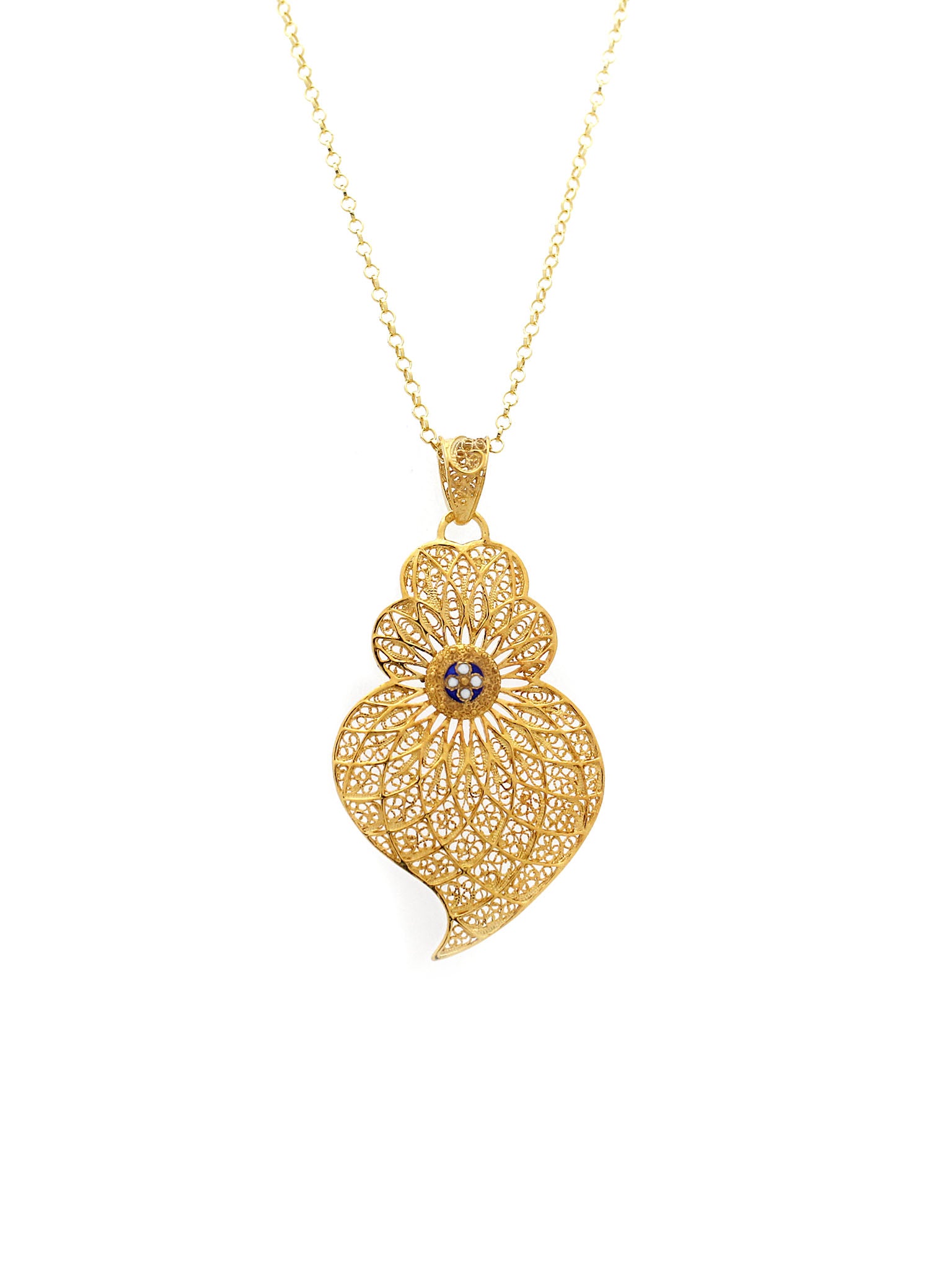 Medal Heart Center Enamel