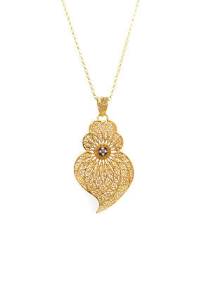 Medal Heart Center Enamel