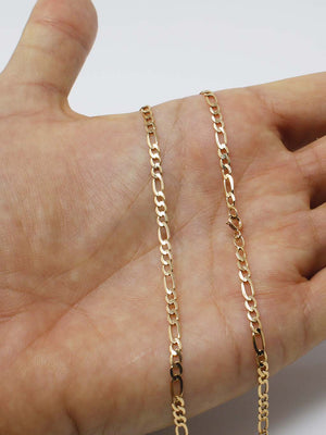 3+1 man wire in 19K gold (60cm)