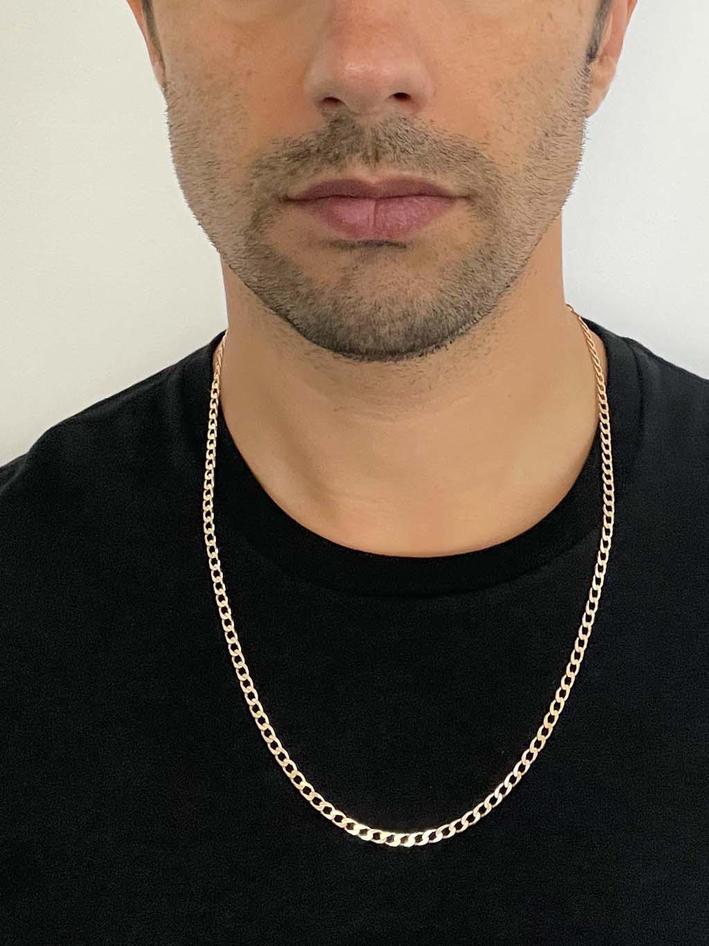 Fio de Homem Barbela em Ouro 19K (60cm)