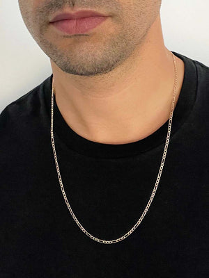 3+1 man wire in 19K gold (60cm)