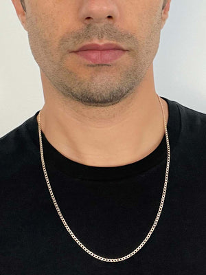 Fio de Homem Barbela em Ouro 19K (60cm)