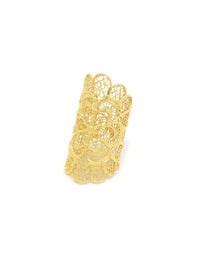 Filigree Tiara Ring – Gold-Plated Silver