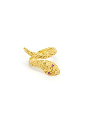 Anel Cobra com Pedras