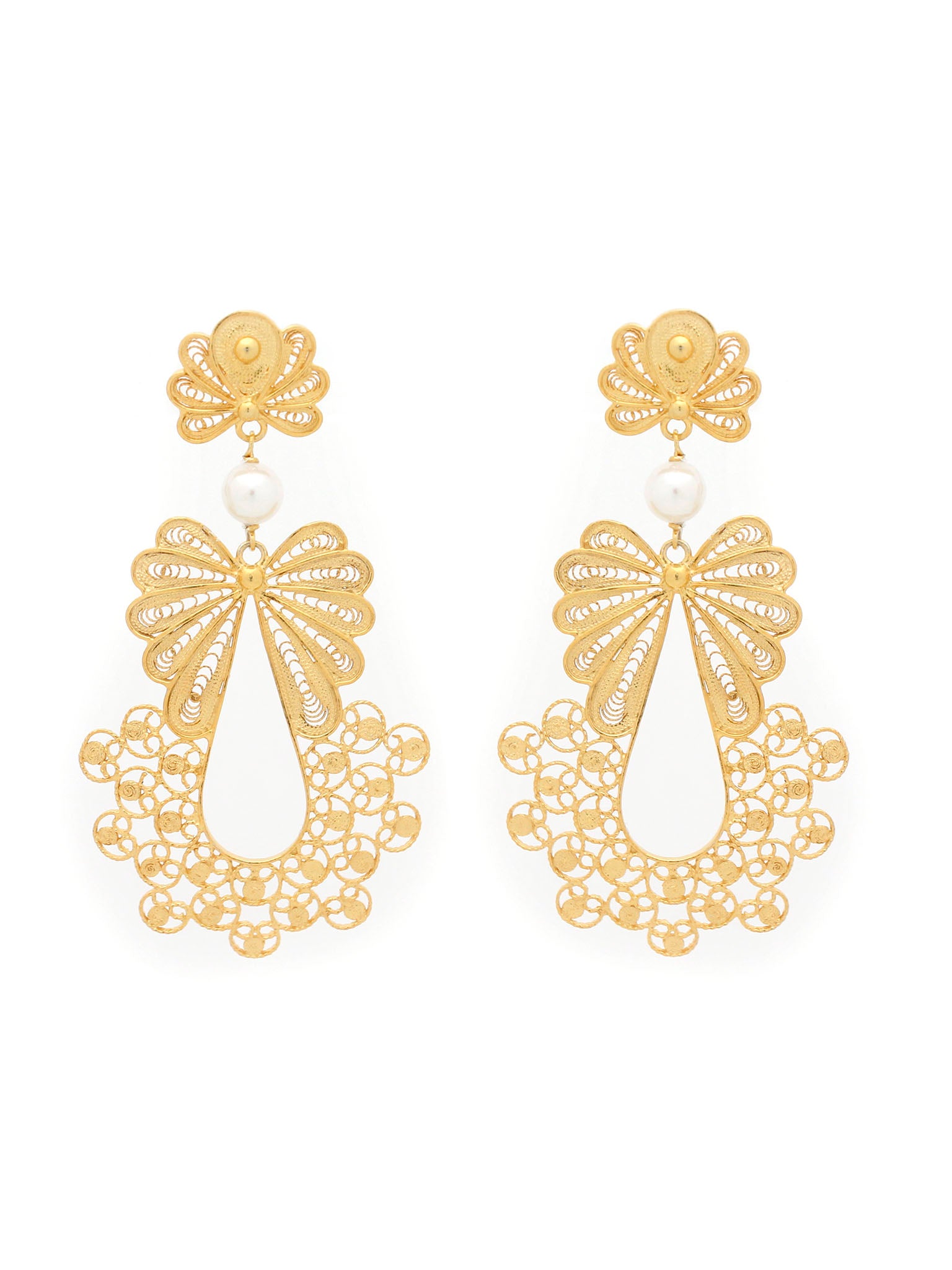 earrings Princess Pearl (Size L)