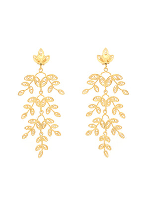 Long leave earrings