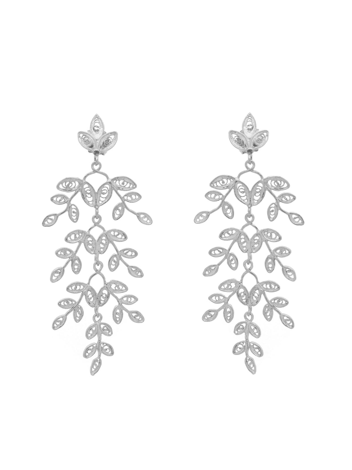 Long leave earrings