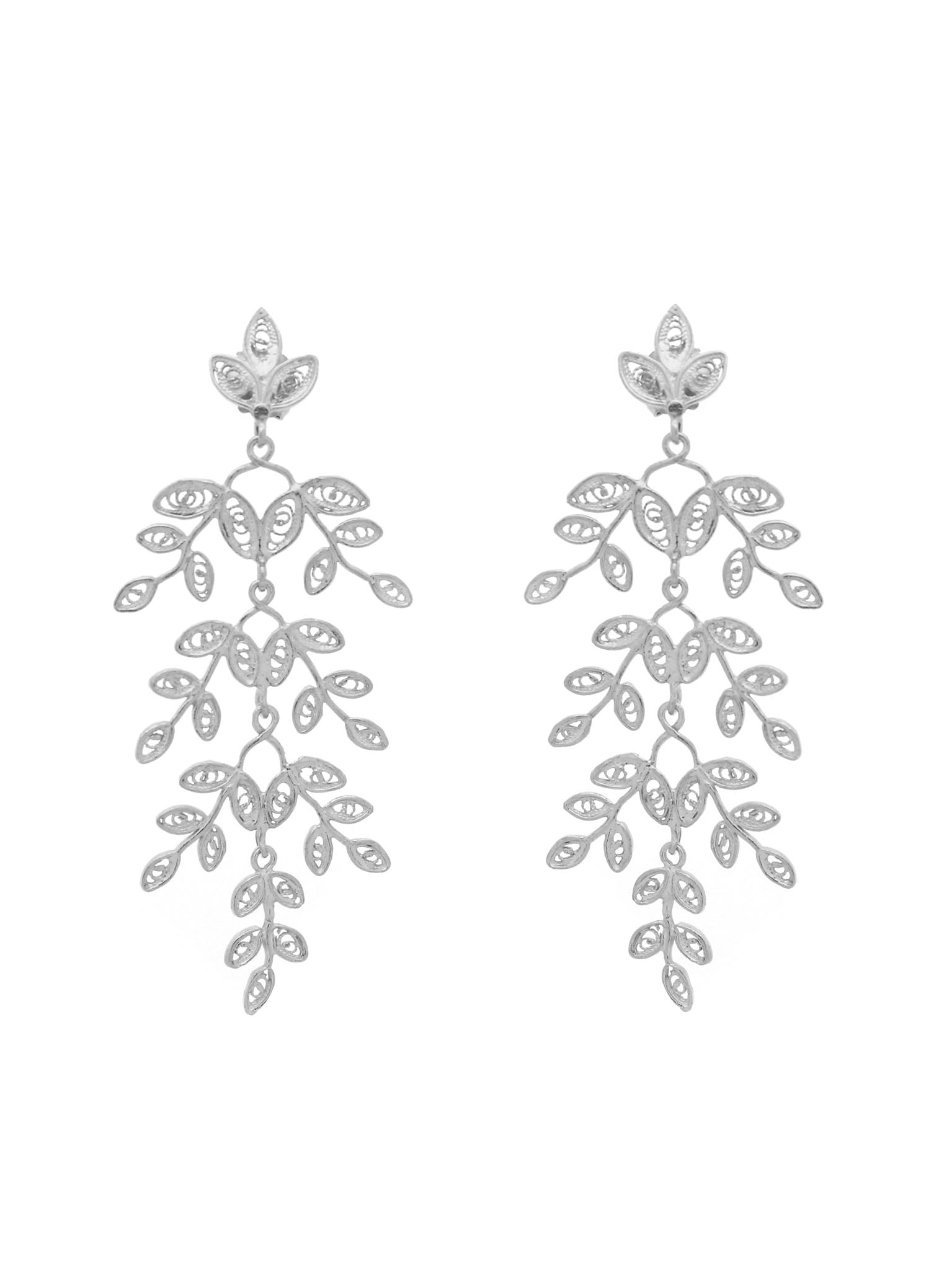 Long leave earrings