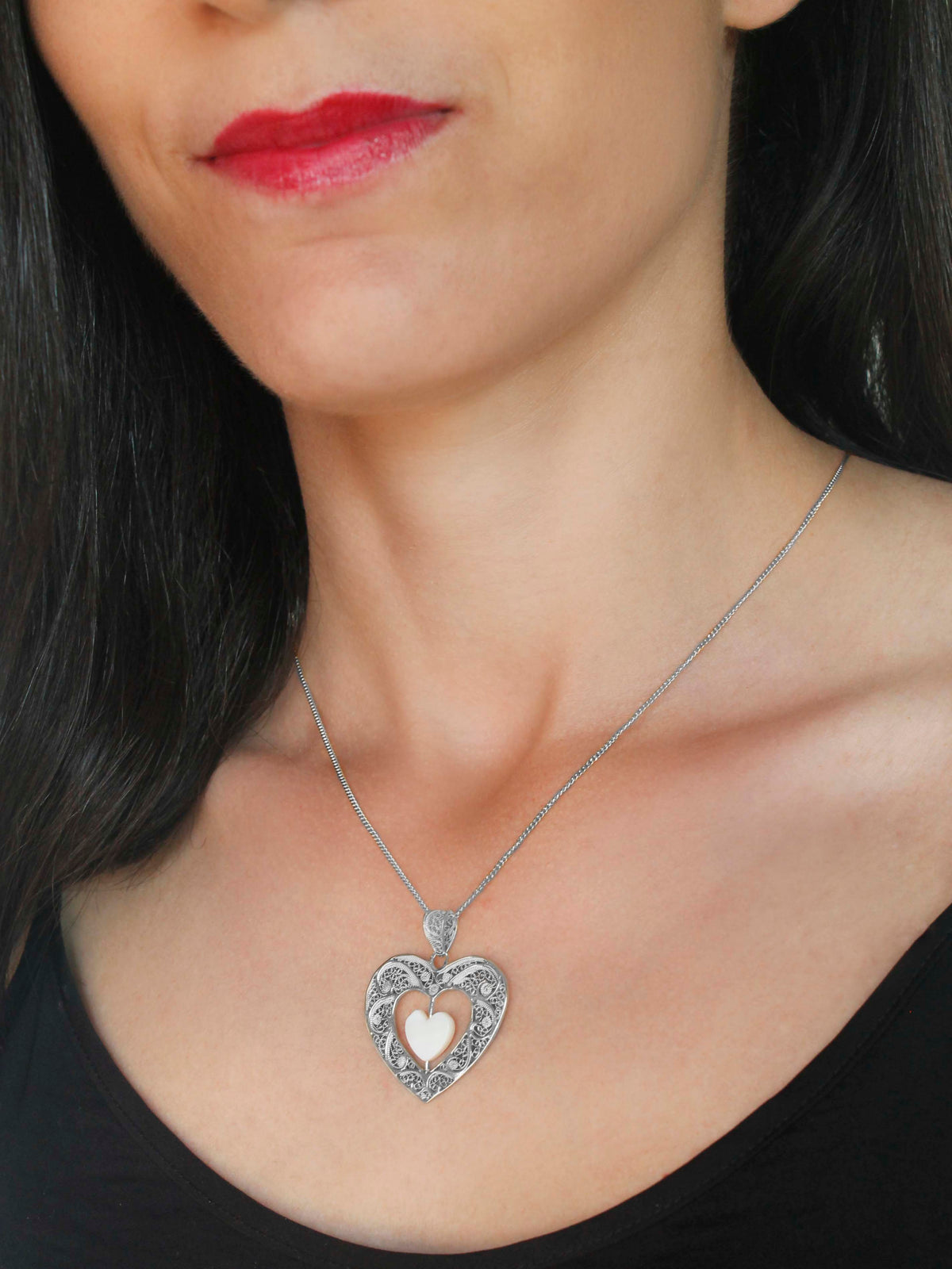 Temptress filigree medal with mother-of-pearl (1959907885115)