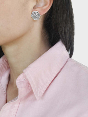 Hexagonal Earrings in Filigrana