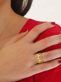 Esplêndida IV Adjustable Filigree Ring – 9K Gold / 19K Gold
