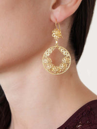 Brincos Expedita em filigrana de prata – Ouro 9k / Ouro 19k