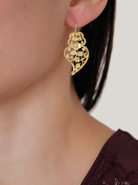 Mística III Filigree Earrings with Coils – 9K Gold / 19K Gold