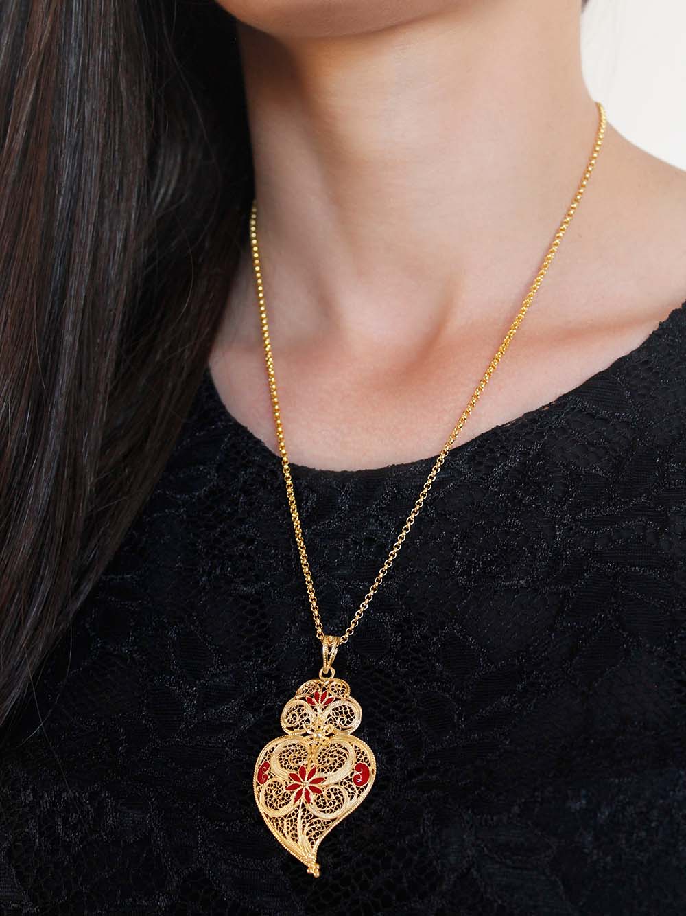 Coração de filigrana em prata lei (9942168849)