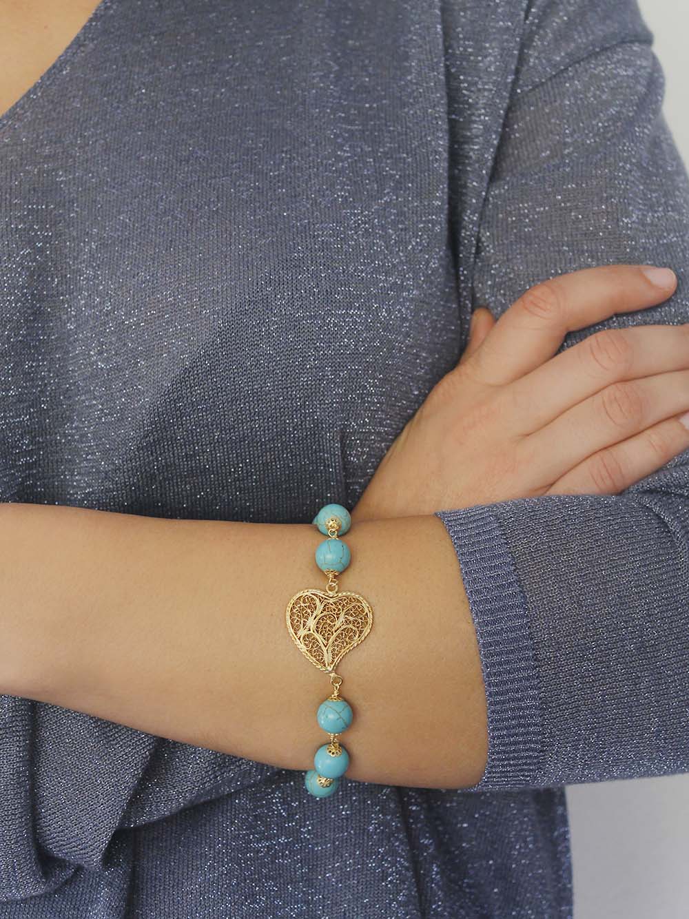 Pulseira com pedras princesa das astúrias e filigrana manual (62934810641)