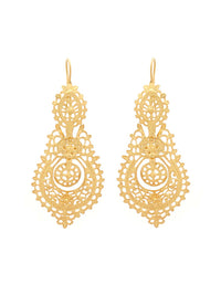 Queen Earrings 6.5cm in 19K Gold